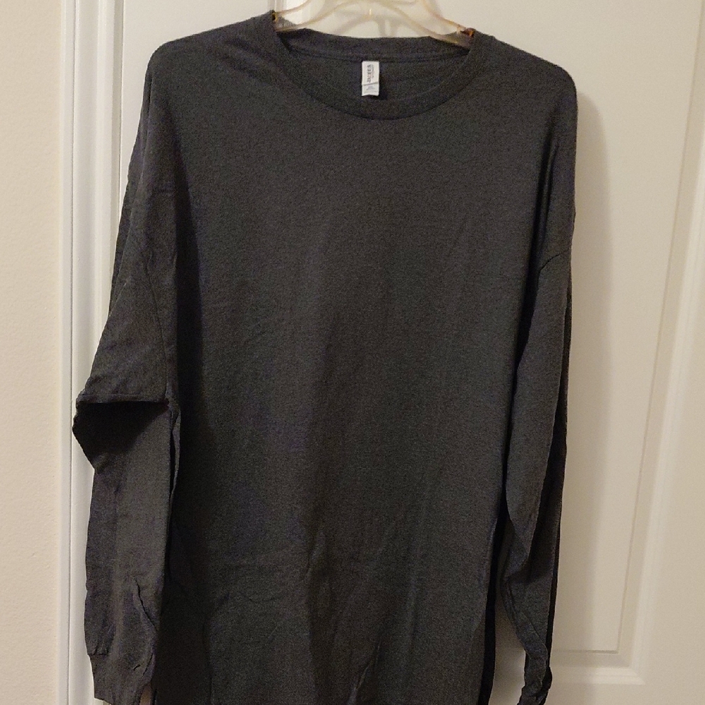 Jerzees Charcoal Long Sleeve Tee